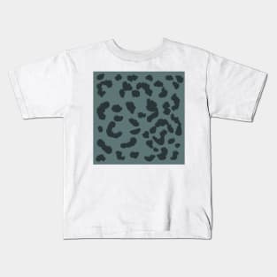 Grey Leopard Print Kids T-Shirt